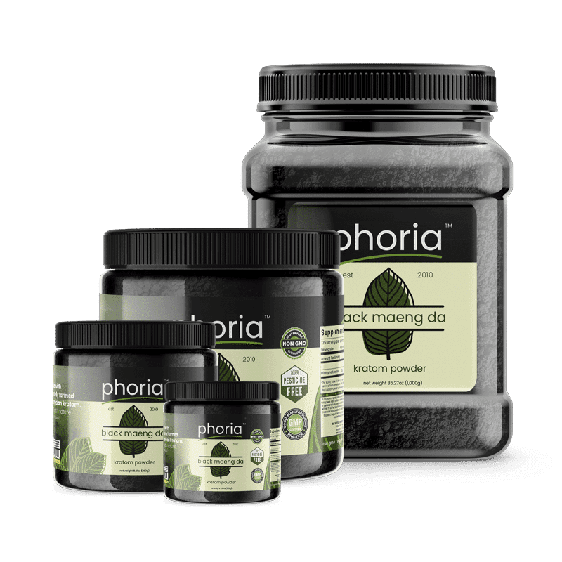 Phoria Black Maeng Da Kratom Powder - Main Product Image